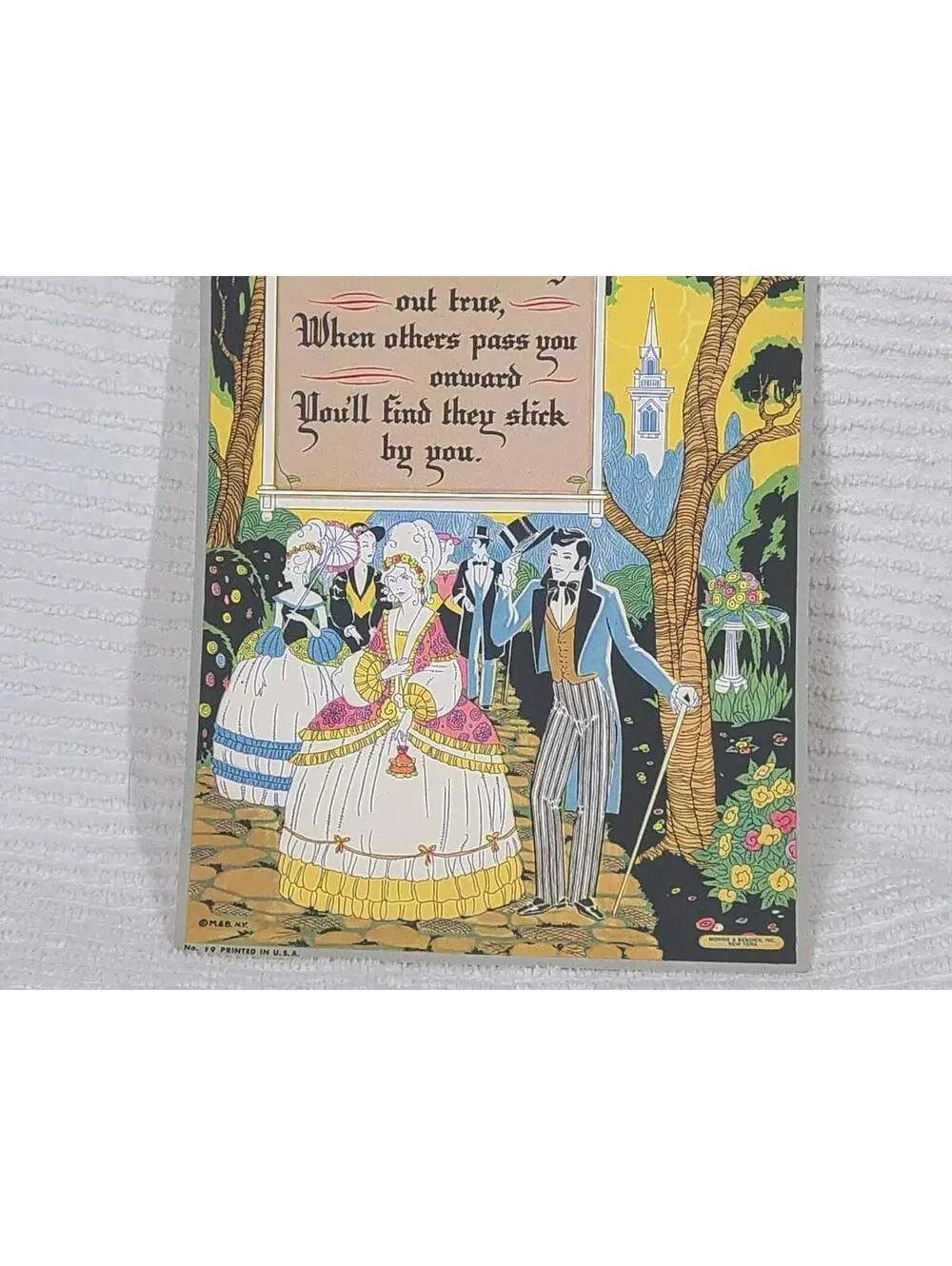 1940s Art Print Card Colorful Victorian Morris Bendien Frameable Paelian Astara